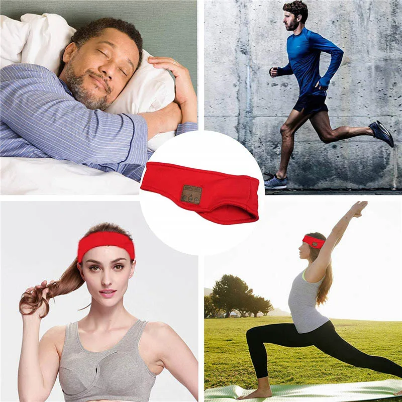 Newly Bluetooth MP3 Headband Wireless Earbuds Headset Earphone Music Stereo Sweat Band for Outdoor Sports | Спорт и развлечения
