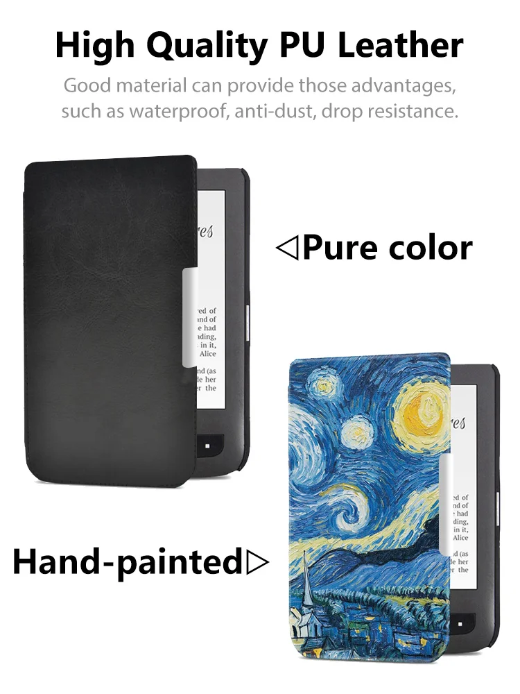 Чехол-книжка из ПУ кожи для pocketbook 614/624/626 plus для pocketbook touch lux 3 e-reader, чехол для электронной книги+ Бесплатный подарок