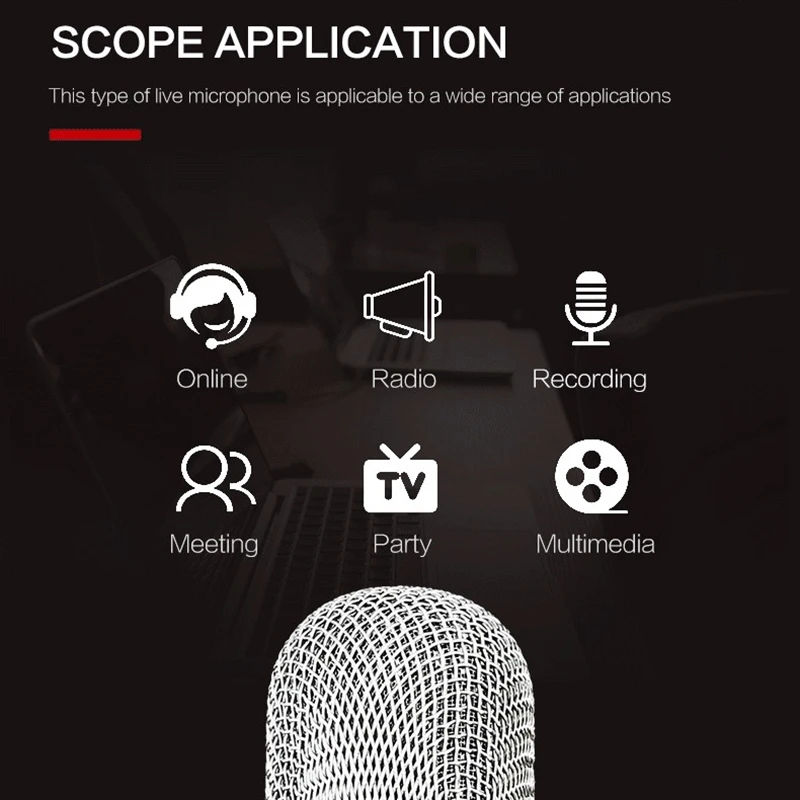 Condenser Microphone USB Filter For Laptop Pc Recording Broadcast And Game | Электроника