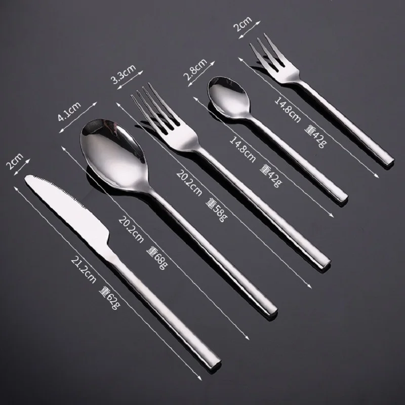 

Western-style five-piece stainless steel thickened main steak tableware tableware kitchen tableware