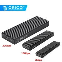 orico m2pac3 g20 ssd case m 2 nvme m key mb key solid state drive box type c usb 3 2 20gbps external hard drive enclosure