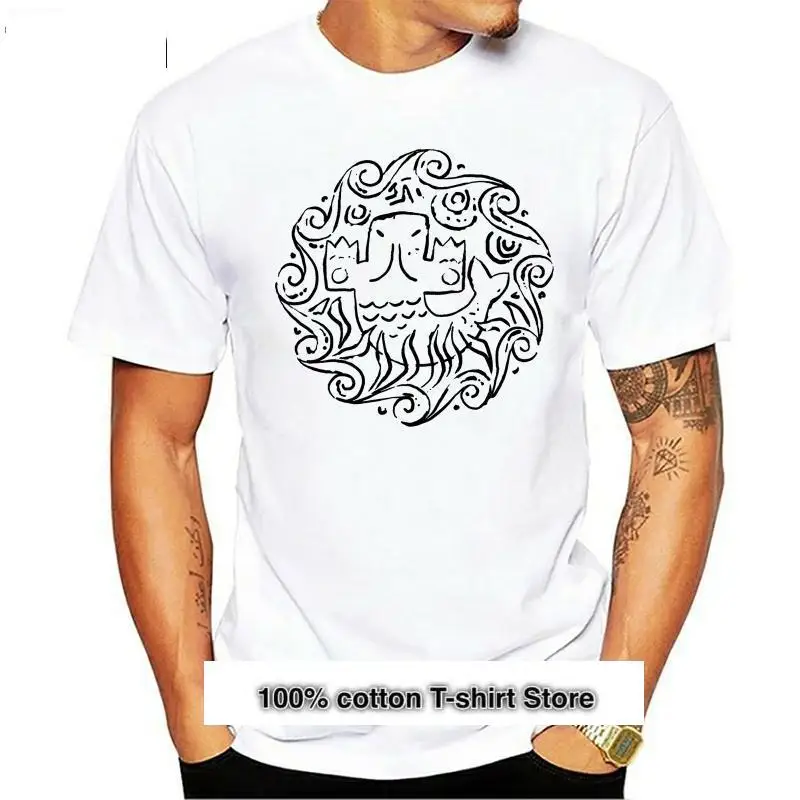

Camiseta de манга corta para hombre y mujer, camisa унисекс de cuello Round Do с изображением Dagon Lovecraft Mythos Cthulhu