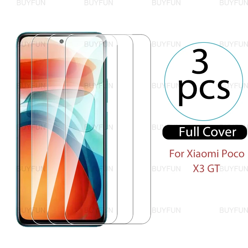 

Закаленное стекло для Xiaomi Poco X3 GT 6,6 дюйма, 3 шт., защита экрана от царапин для poco pocophone x3 m3 pro nfc f3, стекло