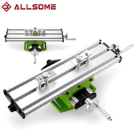allsome mini precision worktable bench vise fixture drill milling machine x and y axis adjustment coordinate cross slide table