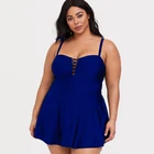 Женский купальник-танкини, однотонный черный купальный костюм большого размера 3xl 4xl, 2021