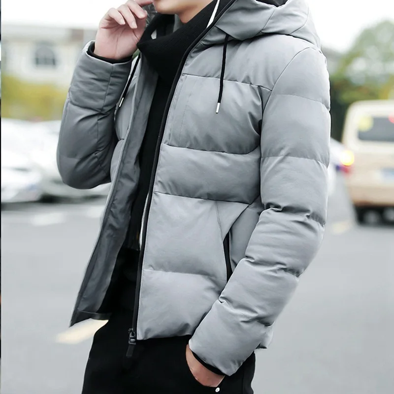 

Winter Men Parka Jackets 2020 Fashion Thick Warm Casual All-match Men's Coat Male Hooded Jackets Windproof Padded Overcoat