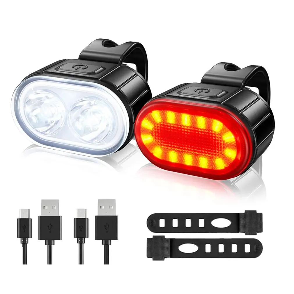 

Q3 Водонепроницаемый велосипедный фонарь набор спереди светильник задний Светильник Комплект принадлежности для велосипеда IPX4 Водонепрон...