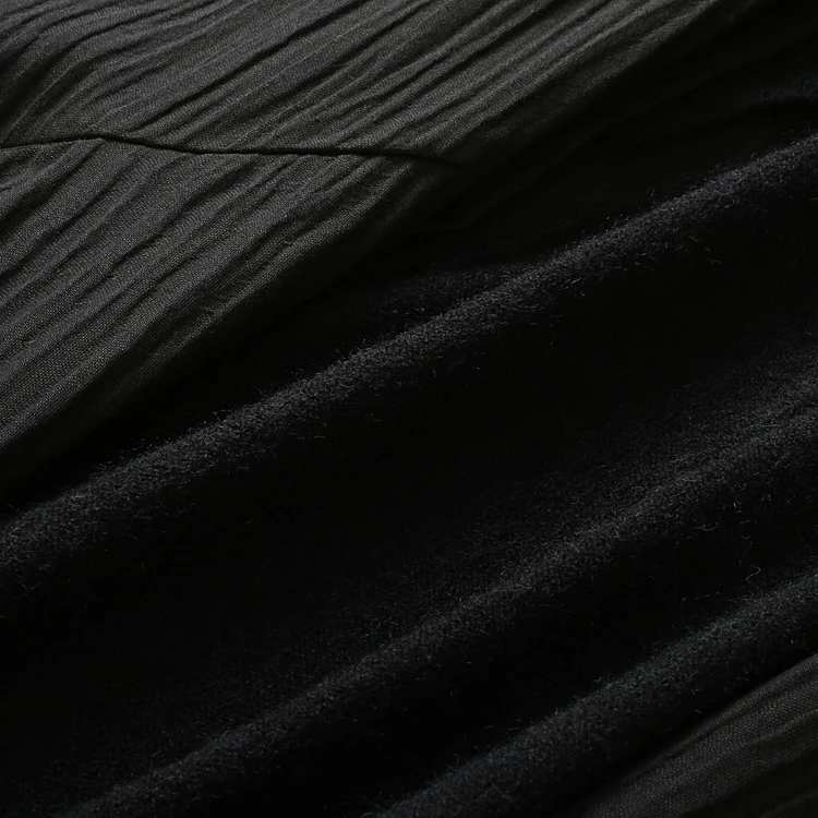 New Autumn Winter Elegant Cardigan Female Loose Linen Camel Coat Oversized 2019 Original High-end Plus Size Black for Women |