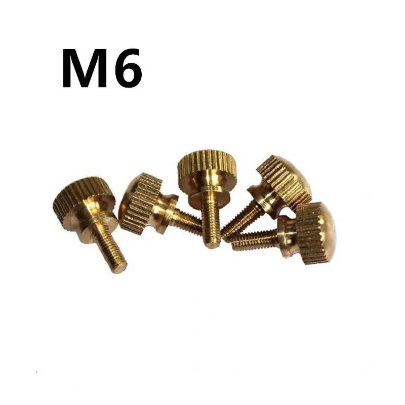 

10pcs/lot M6x8/10/12/16/20mm Hand Tighten Brass Knurled Screws Copper Twist Knurled bolts Computer Chass Bolt Thumb Screw