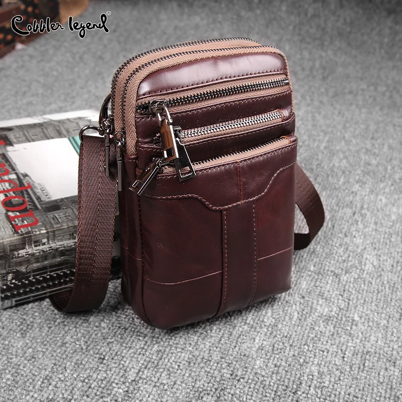 Cobbler Legend 5 Карманов мужская сумка через плечо из натуральной кожи для путешествий