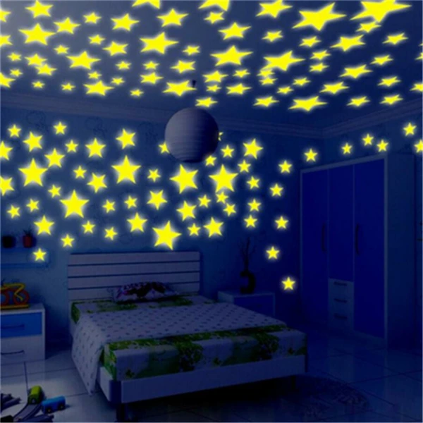 Флуоресцентные светящиеся Детские 25 г Спальные комнаты для хранения Звезда Дети