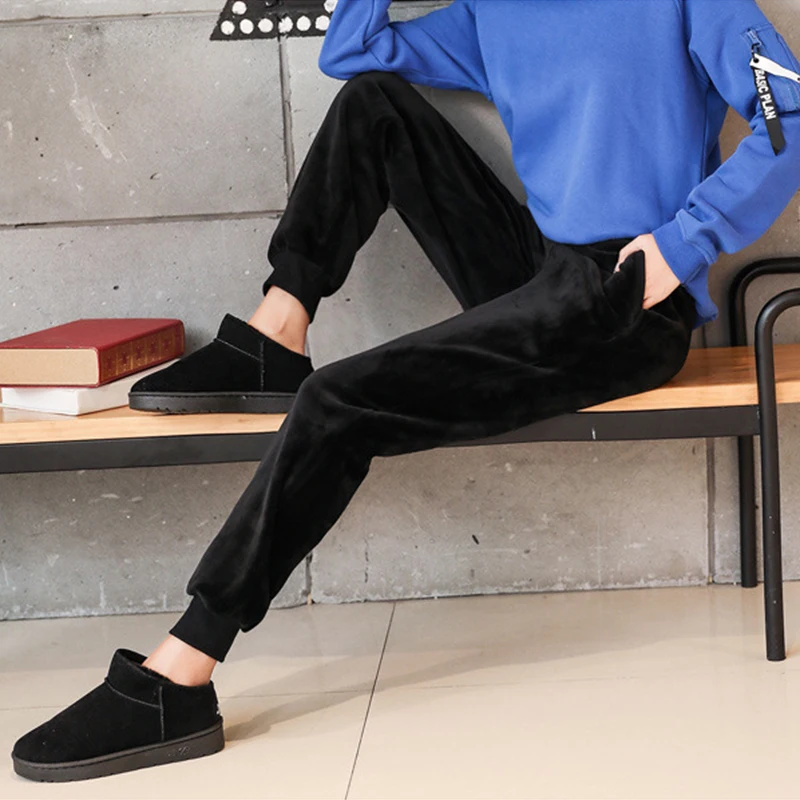 

Thickening Pants Women Harem Solid Warm Soft High Waist Large Size M-4XL Winter Casual Daily Young Students Hot Selling Fashion