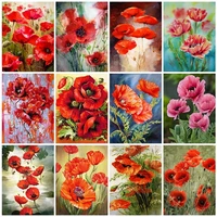 5d diamond painting poppy flowers full drill diamond embroidery cross stitch mosaic home decor wall painting picture rhinestones