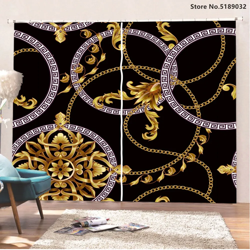 Винтажный стиль Роскошная оконная занавеска 2 панели полиэстер затемненная для