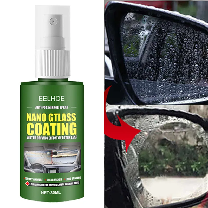 

30ml Waterproof Rainproof Anti-fog Agent Glass Hydrophobic Nano Coating Spray For Car Windscreen Bathroom Glass Mobile Screen
