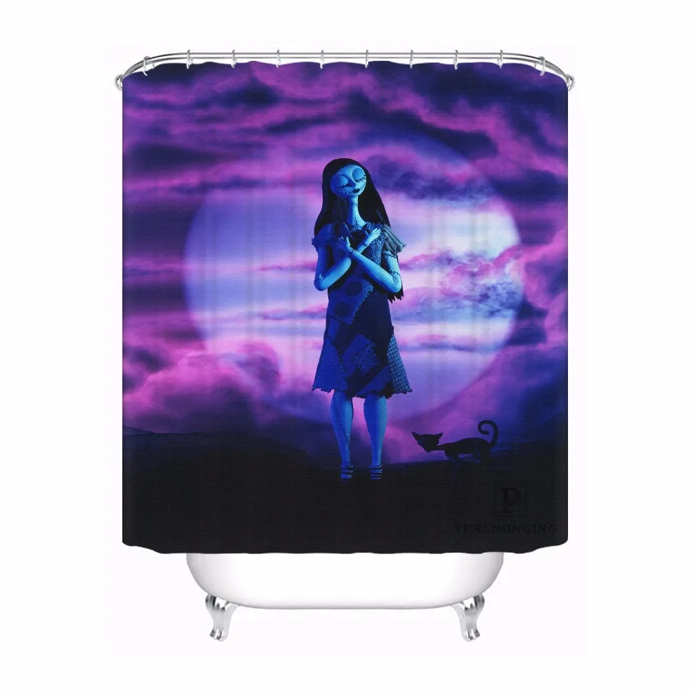 Custom Waterproof Shower Curtain Nightmare Before Christmas Printed Bathroom Decor Various Sizes #180320-02-247 | Дом и сад