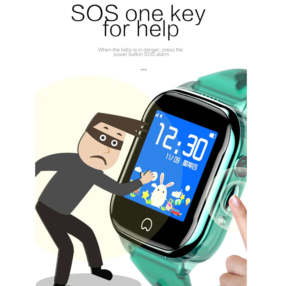 Мальчик девочка водонепроницаемые умные часы для детей игрушки Детский трекер