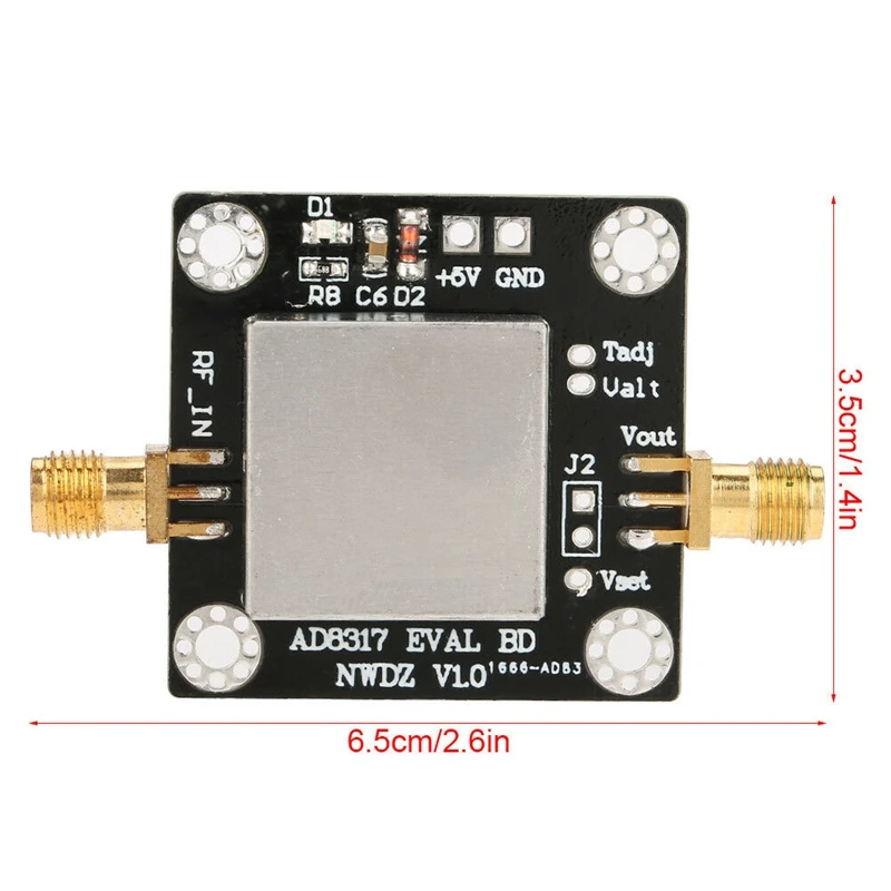AD8317 1M-10GHz 60DB RF Мощность измерительный усилитель логарифмический детектор