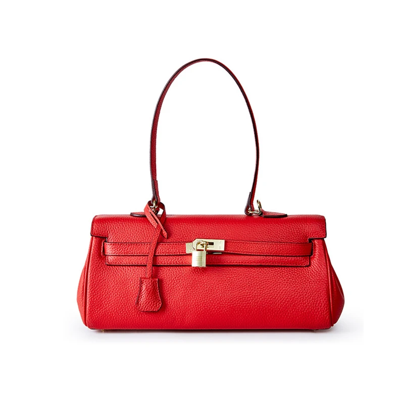 

Luxury Handbag Women Bag 2021 First Layer Cowhide Large-Capacity Handbag Shoulder Bag Ladies Party Messenger Bag Armpit Bag