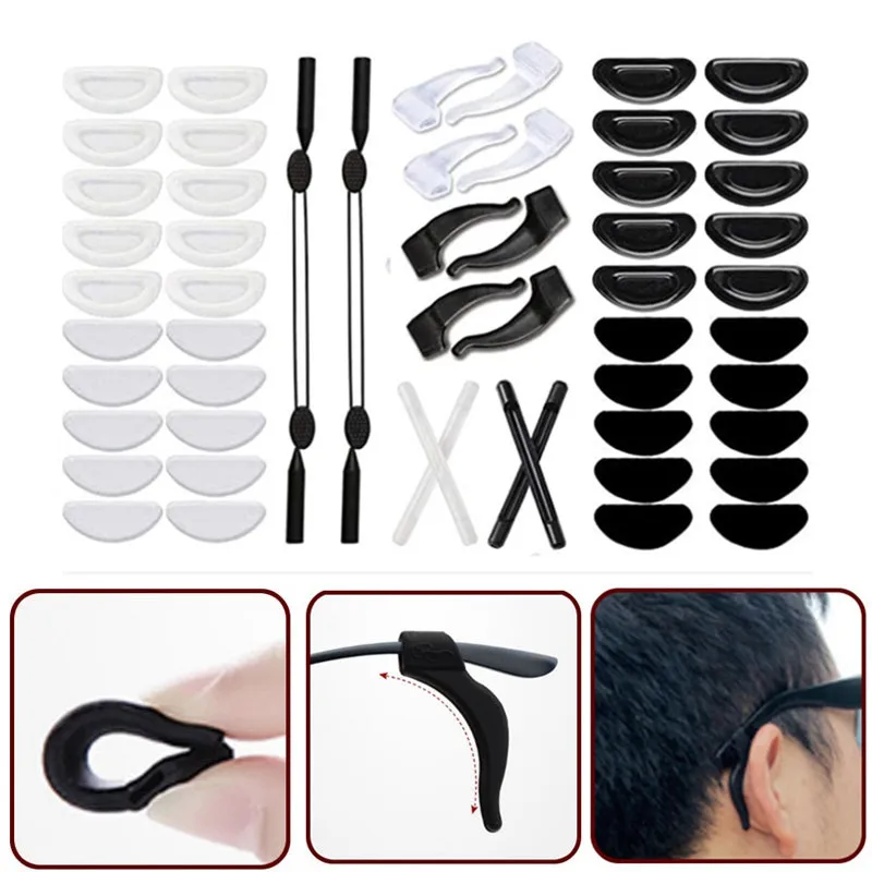 

27Pairs/Set Unisex Sport Daily Sunglasses Holder Grips Nose Pads Anti-slip Glasses Accessories Set Anti Slip Glasses Retainers