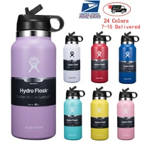 2021 new hydroflask 32oz40oz water bottle stainless steel vacuum insulated wide mouth 2 0 water bottles with straw lid