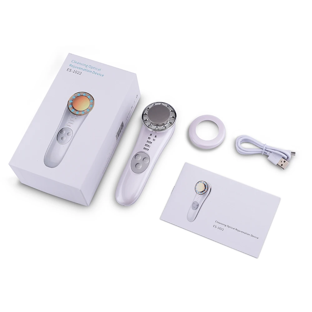 

7 in 1 LED Facial Massager Photon Ultrasonic Skin Lifting Wrinkle Remover Anti Aging Tightening Beauty Devices Skin Care Tool