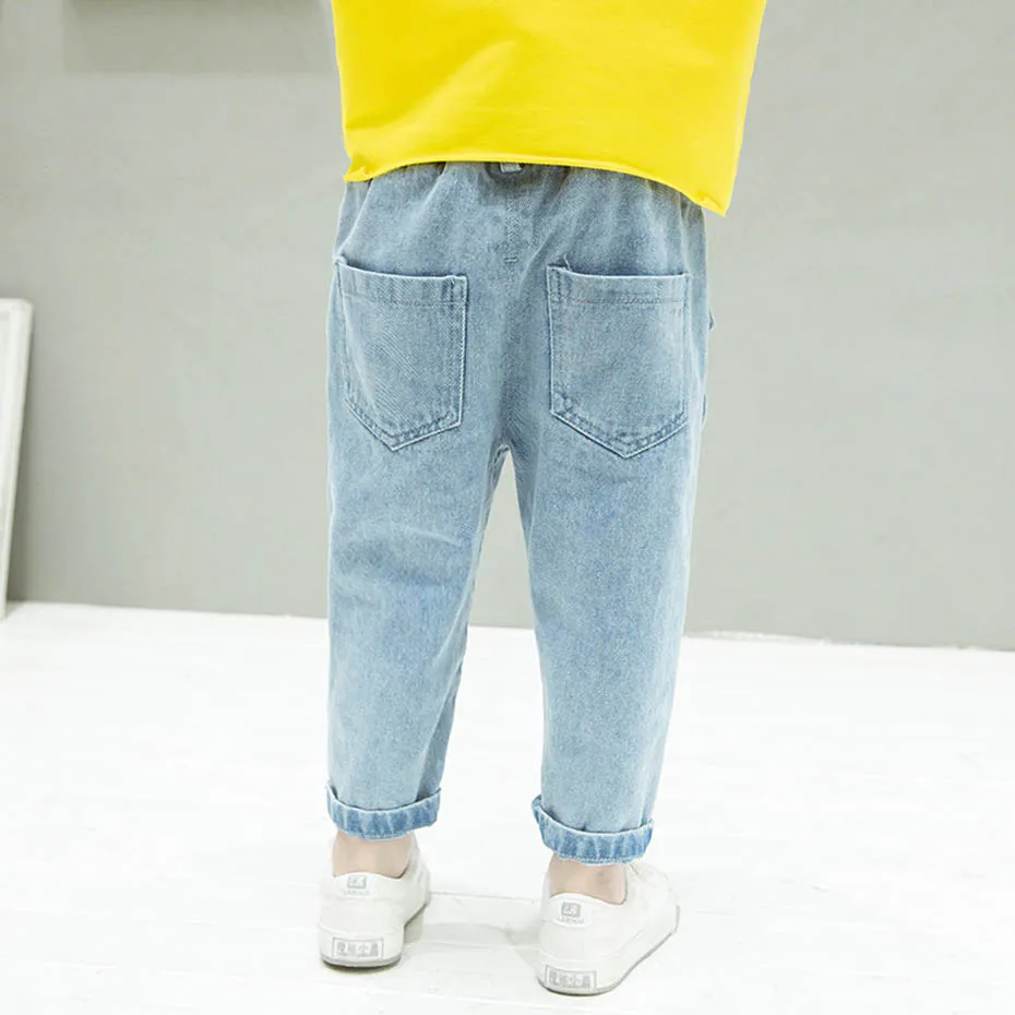 Джинсы с карманами для девочек детские джинсы повседневные стильные детей