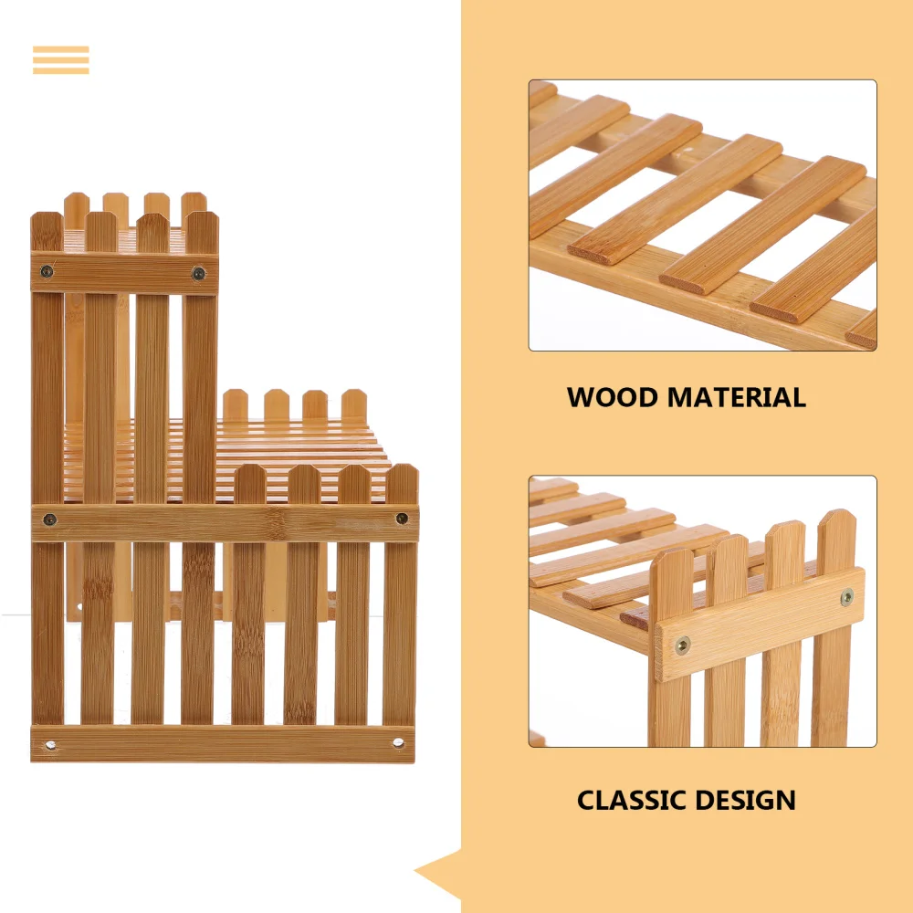 

3 Sets of Decorative Potted Plant Racks Wooden Flowerpot Shelf Plant Holders