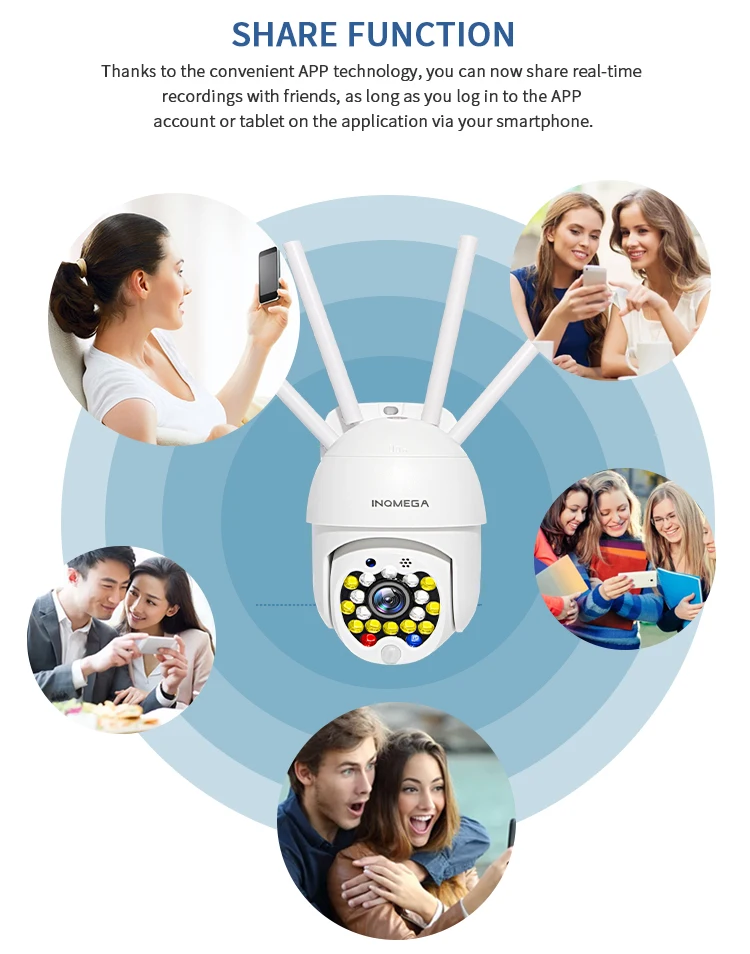IP-камера INQMEGA купольная беспроводная уличная МП Wi-Fi | Безопасность и защита