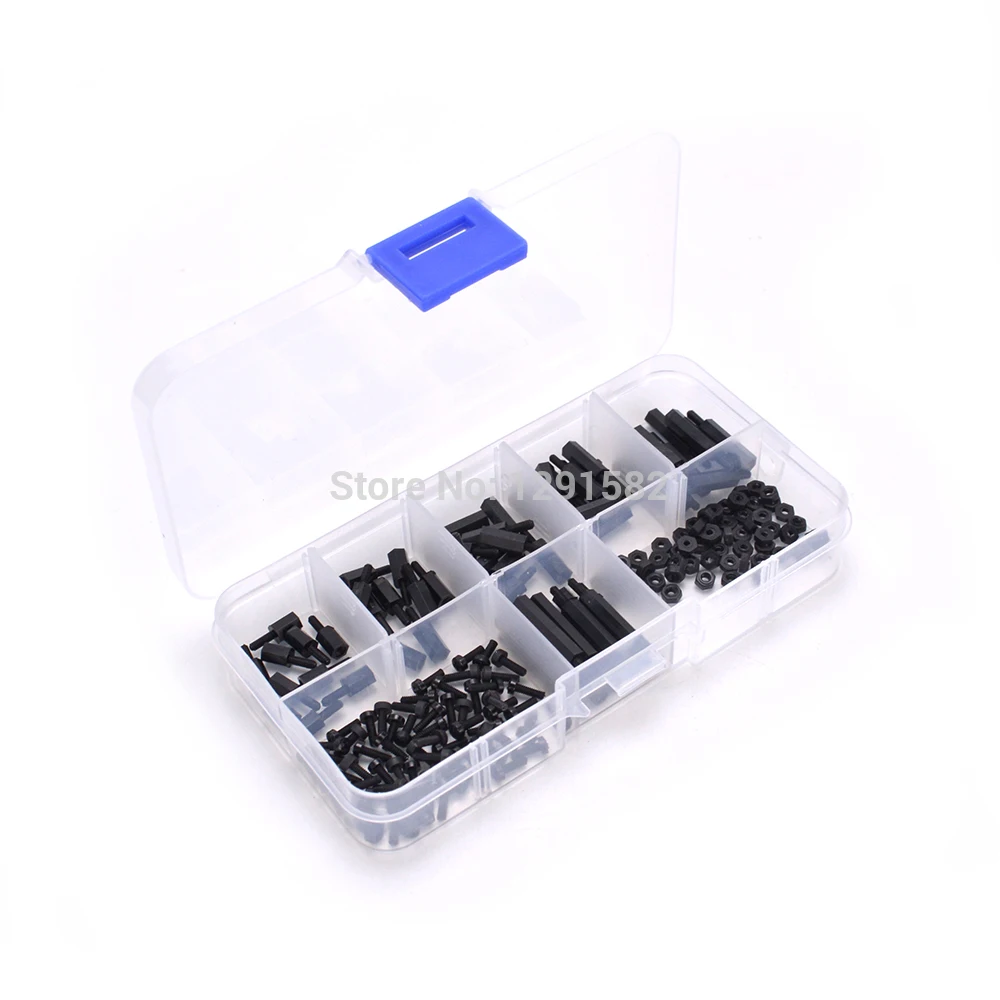 180 шт./компл. M2 нейлоновые стандартные Распорки винты шестигранные гайки распорки