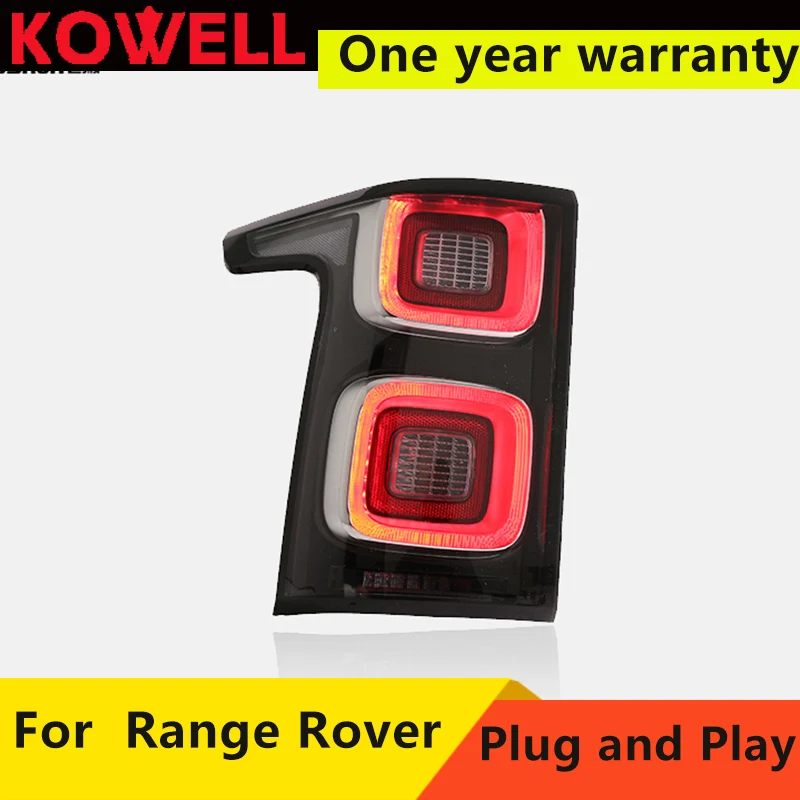 

KOWELL Car Styling for 2013-2017 year For Land Rover for Range Rover LED Tail Lamp back light Dark Red rear lamp