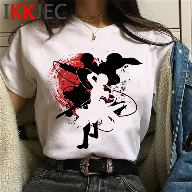 

Attack on Titan Shingeki No Kyojin tshirt clothes women 2021 tumblr graphic tees women t shirt white t shirt streetwear