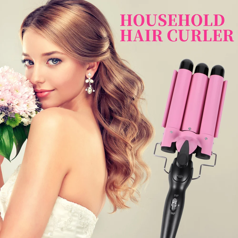 

Hair Curling Iron 3 Barrels Alloy Temperature Adjustable Hair Styling Curler