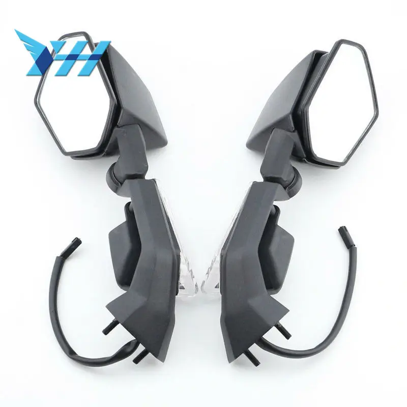 Motorcycle Rearview Mirrors With LED Turn Signal Lights For Kawasaki Ninja ZX6R ZX10R ZX 6R 2005 - 2008 10R 2004 2010 Moto | Автомобили и