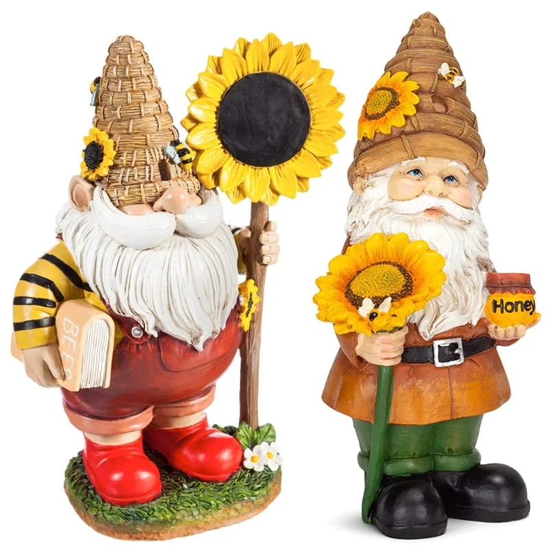 

Bee Dwarf Decoration Faceless Doll Gnomes Resin Elf Toy Gift for Kids Ornaments Home Kitchen Decor