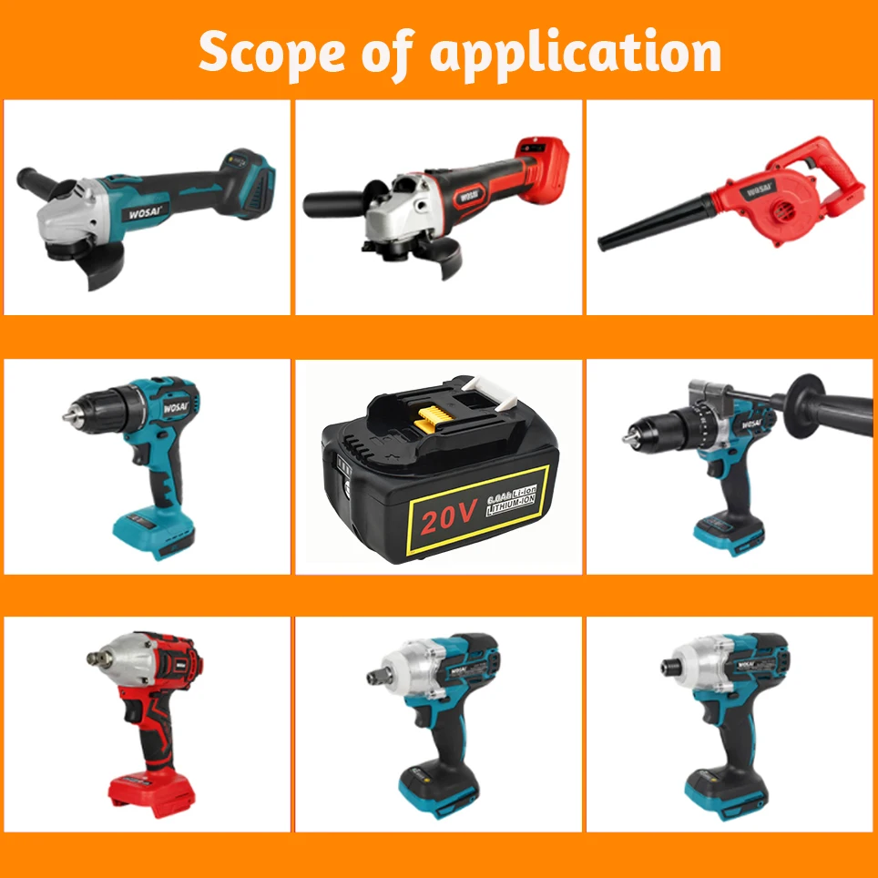 

Latest Upgraded BL1860 Rechargeable Battery 20 V 6000mAh Lithium ion for Makita 18v Battery BL1840 BL1850 BL1830 BL1860B LXT 400