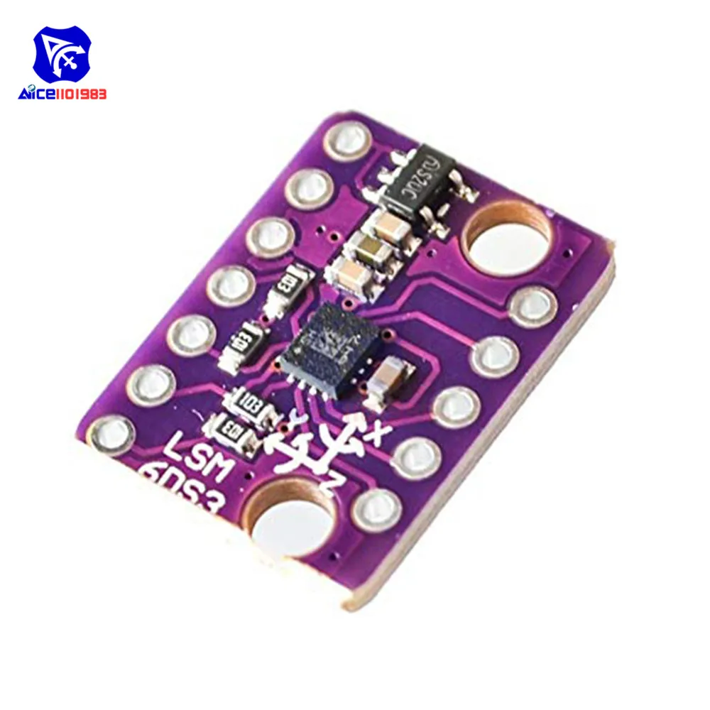 Diymore GY-LSM6DS3 3-осевой акселерометр гироскоп Фотодатчик плата SPI IIC I2C модуль