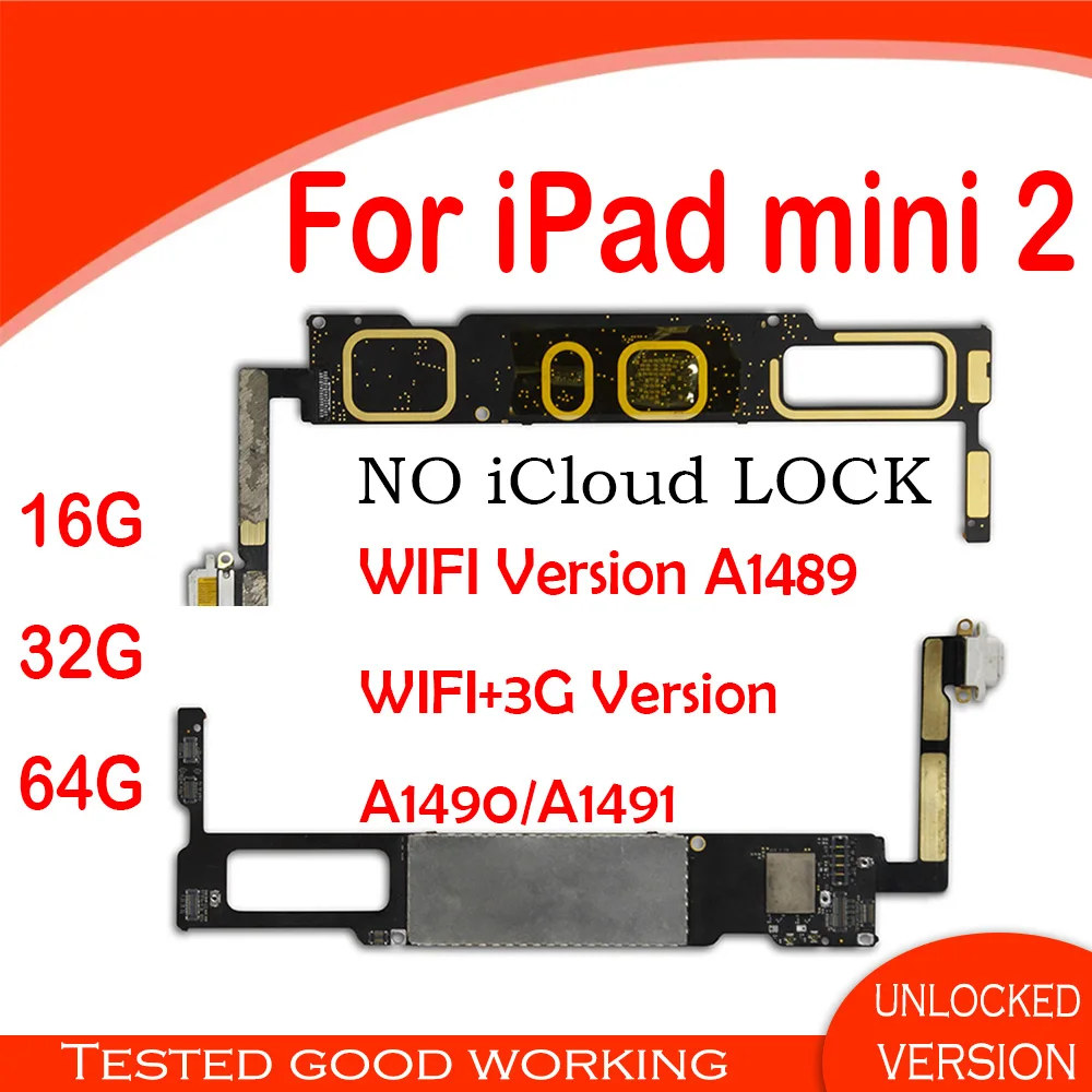16/32/64gb разблокирована A1489 для Ipad mini2 logic панели mini 2 Замена материнской платы