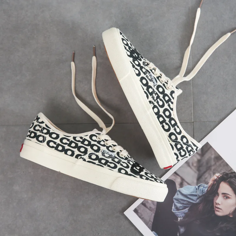 

VASIBAEN Wansba 2021 New Ulzzang Korean Printing Students A Variety Of Casual Canvas Shoes Girls