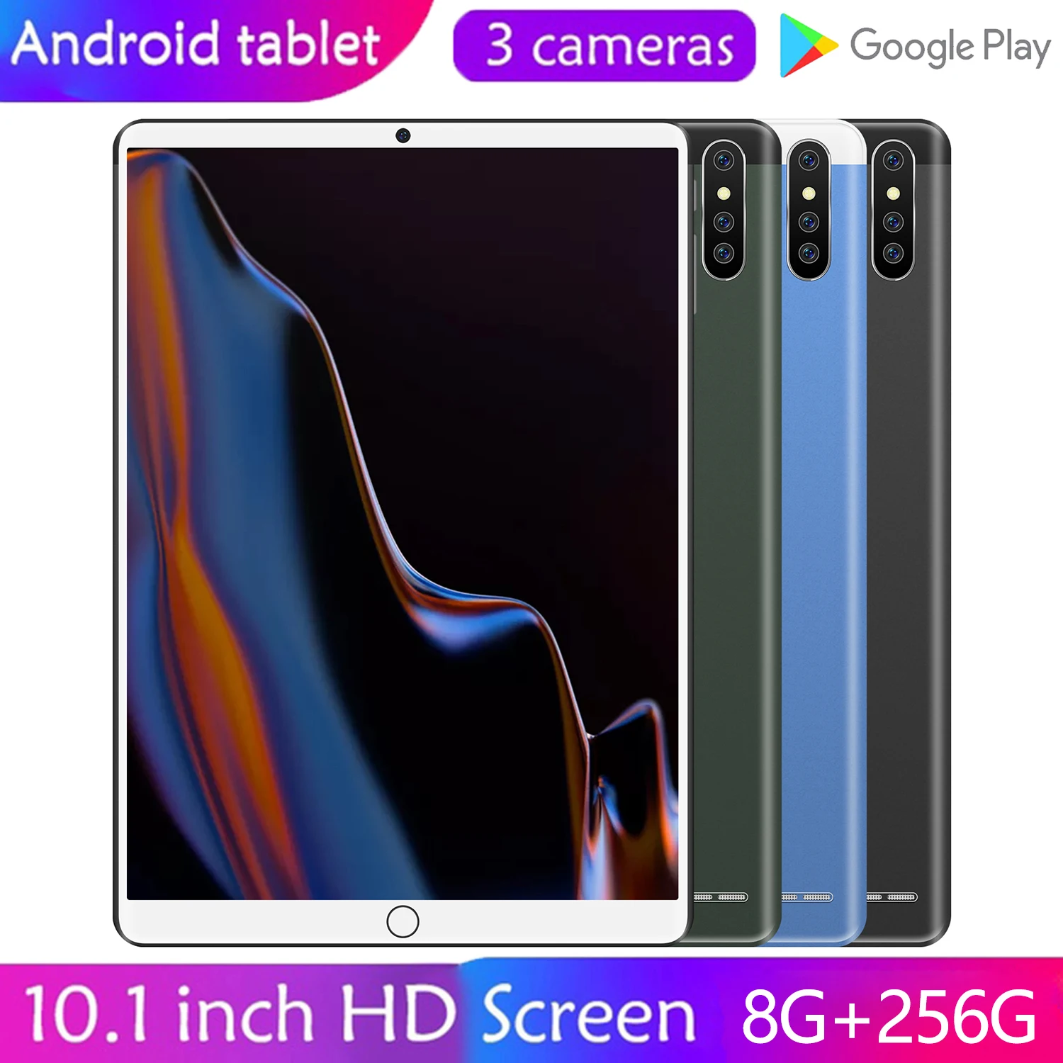 

Brand new tablet 10.1 inch Android 10 Tablet PC ten-core 5G network 12GB+512GB WIFI GPS 2560*1600 16MP 32MP tablet