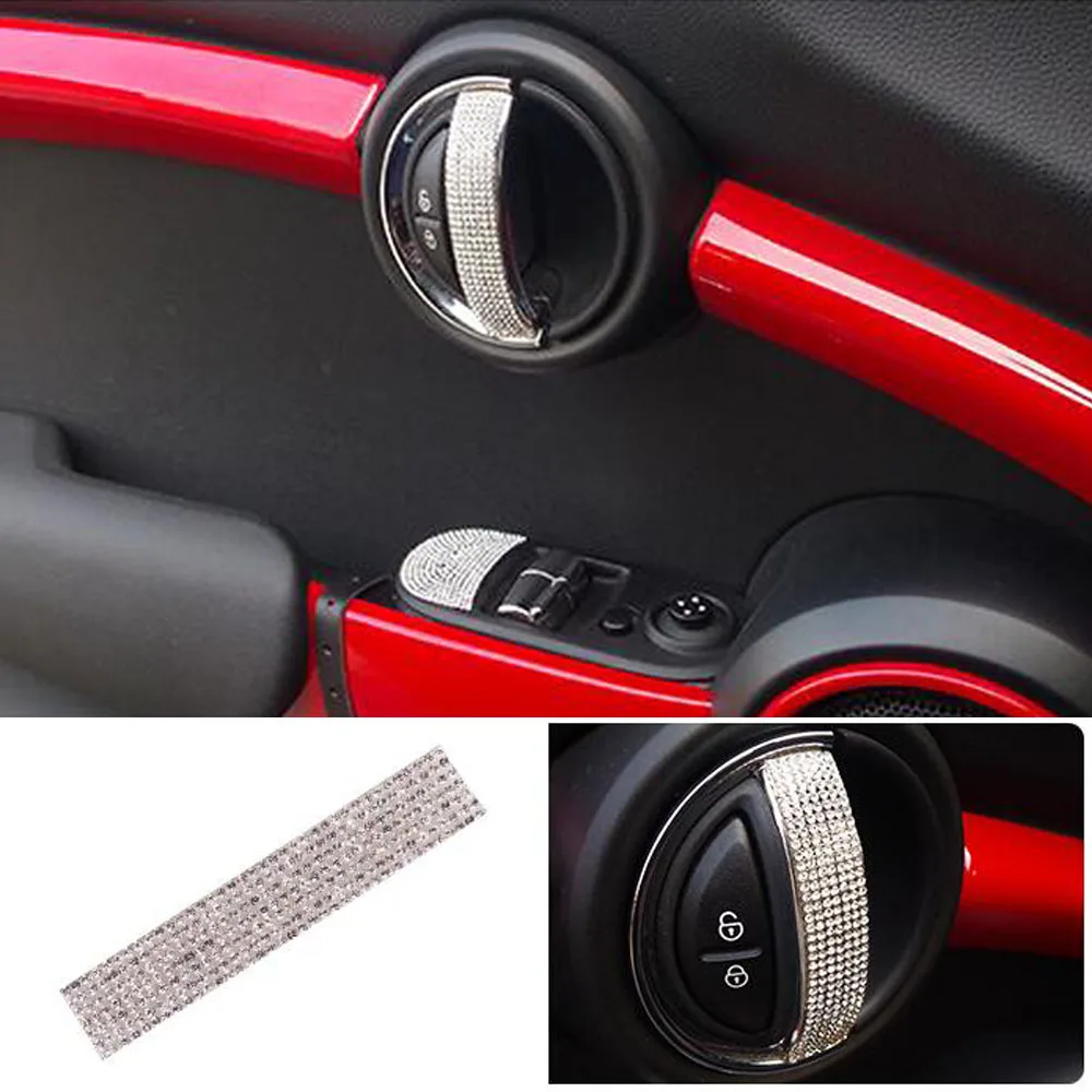 Стайлинг автомобиля наклейки на ручку интерьера дверной ручки хрустальное