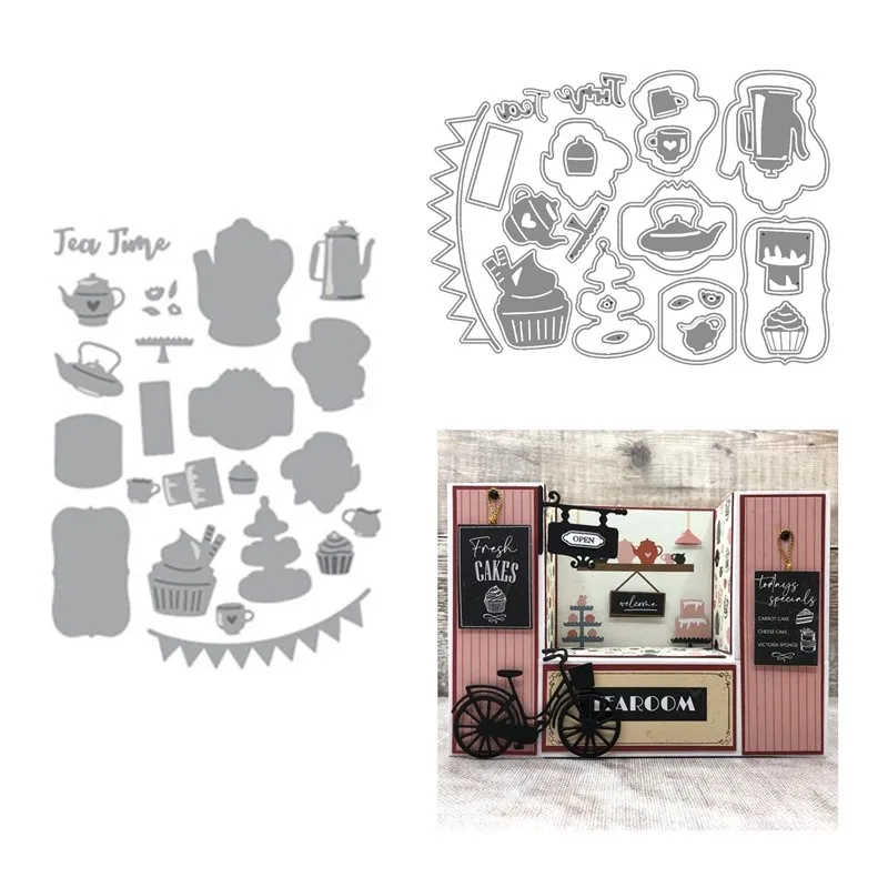 

Новинка 2021, металлические пресс-формы и Скрапбукинг для изготовления бумаги, для чайных залов, рамка для тиснения, карточки, ремесло без шта...