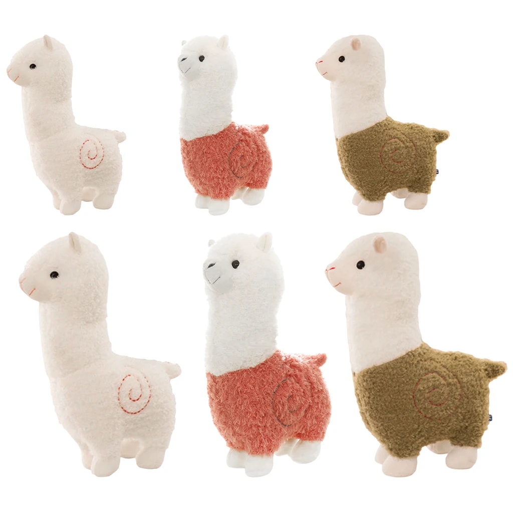

Cute Sheep Alpaca Plush Toy Doll Kawaii Cushion Decoration Comfortable Stuffed for Bedroom
