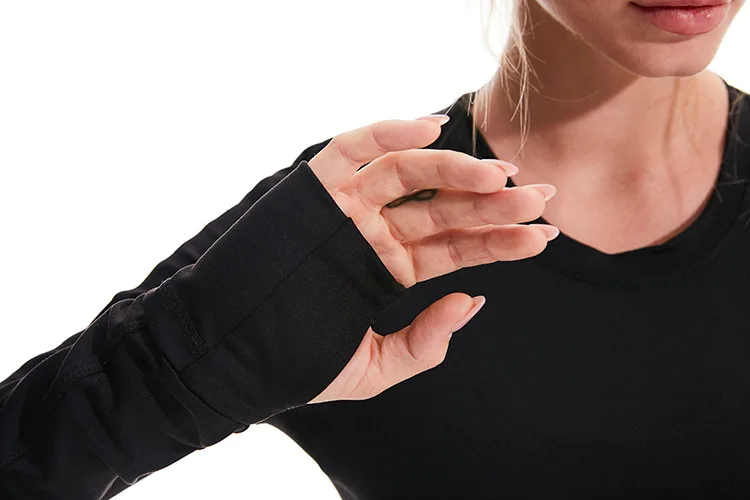 

Women Long-Sleeved Sexy Suit Fall Winter Casual Solid Color Tight-Fitting Dance Top Fitness Clothes T-Shirt Sportswear Female