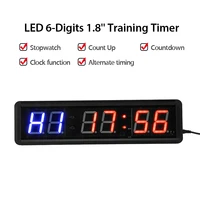 Big 6 Digits LED 1.8'' Display Interval Training Timer Wall Clock Remote Contorl Desk Table Clocks Electronic Fitness Garage