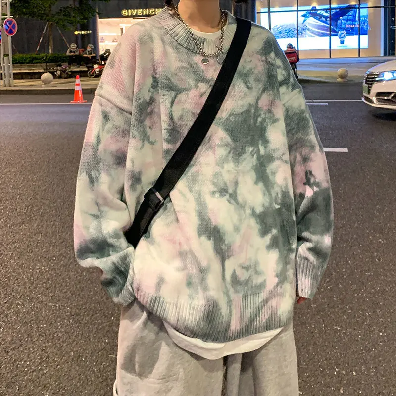 

Свитер мужской оверсайз с круглым вырезом, на осень и зиму