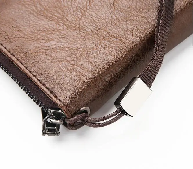 Новый мужской длинный кошелек для мелочи многофункциональный клатч на молнии в