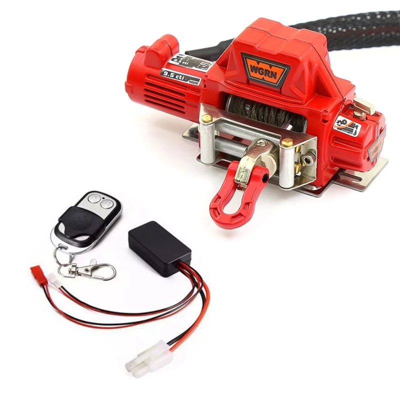 

Metal Automatic Winch Wireless Remote Controller System for 1/10 RC Crawler Car Axial SCX10 90046 Traxxas TRX4 Redcat