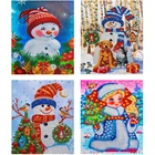 Алмазная живопись особой формы, рождественские картины 5D сделай сам, фотография со снеговиком, украшение для спальни