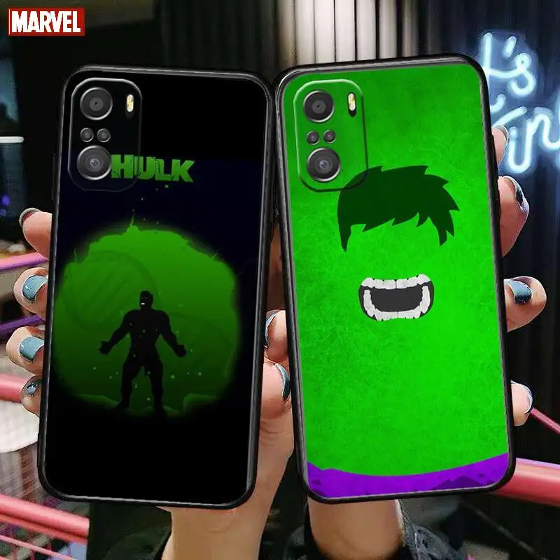 

Marvel Hulk For Xiaomi Redmi Note 10S 10 9T 9S 9 8T 8 7S 7 6 5A 5 Pro Max Soft Black Phone Case